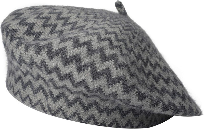 ZLYC French Beret Hat Fashion Print Lightweight Winter Warm Artist Hat for Women - Image 1